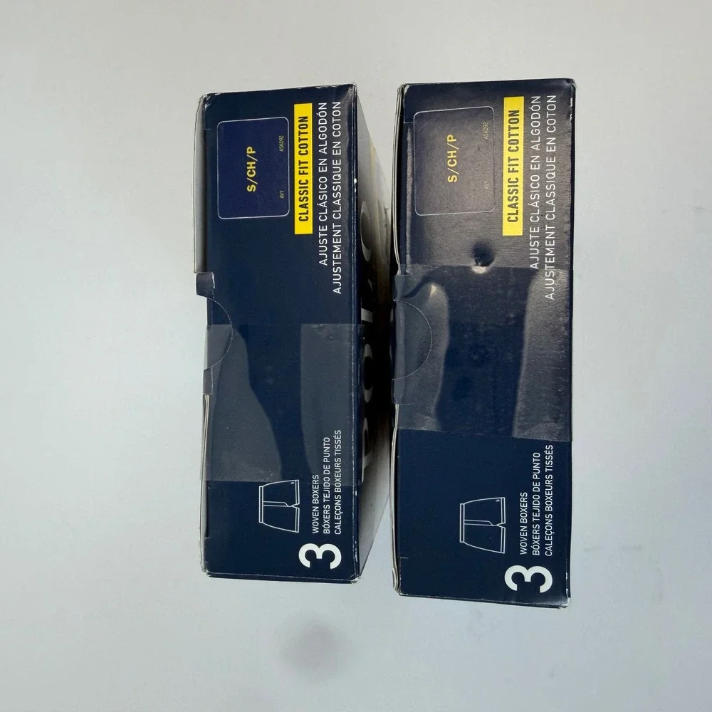 Polo Ralph Lauren 6 Pair Classic Fit Cotton Woven Boxers Blue Yellow Small 2 Set